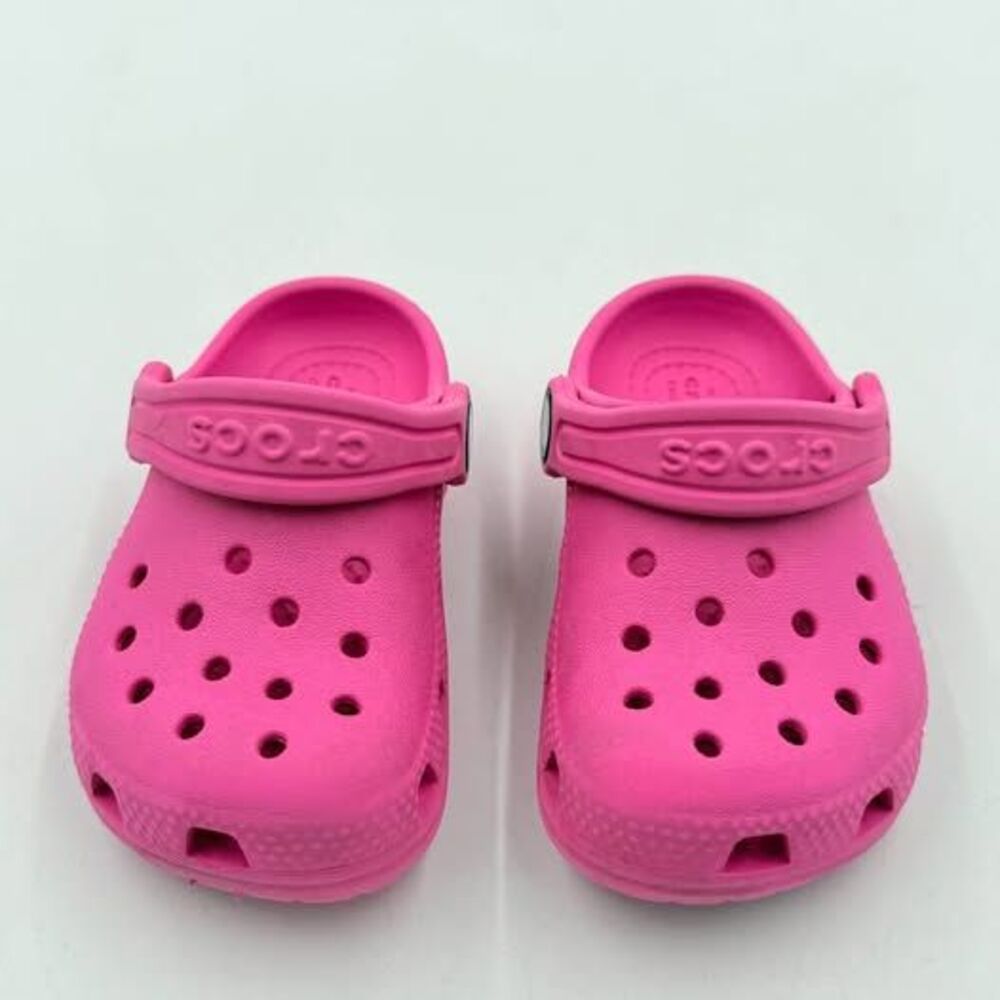 Toddler Girls Pink Crocs Classic Clogs Size C6